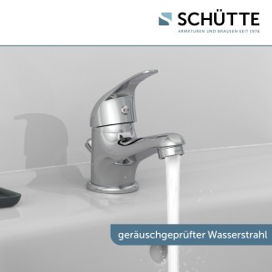 Sch&uuml;tte Waschtischarmatur ATHOS PLUS | mit Ablaufgarnitur und Zugstange | Hochdruck | Chrom