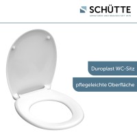 Sch&uuml;tte WC-Sitz Toilettendeckel ohne Absenkautomatik Duroplast Wei&szlig;