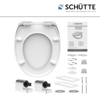 Sch&uuml;tte WC-Sitz Toilettendeckel mit Absenkautomatik Duroplast Wei&szlig;