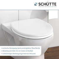 Sch&uuml;tte WC-Sitz WHITE Toilettendeckel mit Absenkautomatik Duroplast Wei&szlig;