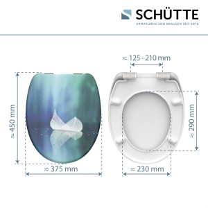 Sch&uuml;tte WC-Sitz Toilettendeckel FALLEN LEAF | mit Absenkautomatik | Duroplast