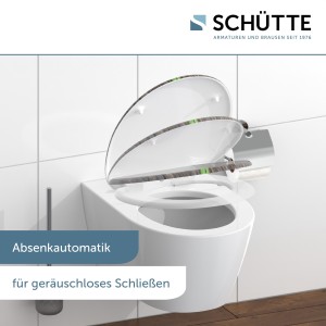 Sch&uuml;tte WC-Sitz Toilettendeckel Holzoptik mit Absenkautomatik Duroplast
