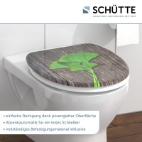 Sch&uuml;tte WC-Sitz Toilettendeckel Holzoptik mit Absenkautomatik Duroplast