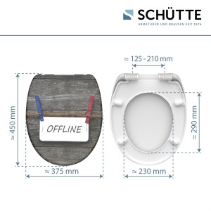 Sch&uuml;tte WC-Sitz Toilettendeckel OFFLINE | mit Absenkautomatik | Duroplast
