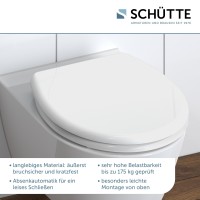 Sch&uuml;tte WC-Sitz Toilettendeckel WHITE Absenkautomatik und Schnellverschluss | Duroplast
