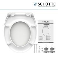 Sch&uuml;tte WC-Sitz Toilettendeckel WHITE Absenkautomatik und Schnellverschluss | Duroplast