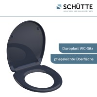 Sch&uuml;tte WC-Sitz Toilettendeckel ANTHRAZIT | mit Absenkautomatik &amp; Schnellverschluss | Duroplast
