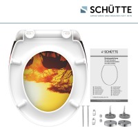 Sch&uuml;tte WC-Sitz Toilettendeckel AFRICA | mit Absenkautomatik &amp; Schnellverschluss | Duroplast