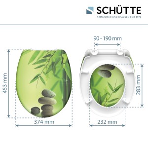 Sch&uuml;tte WC-Sitz Toilettendeckel GREEN GARDEN | mit Absenkautomatik &amp; Schnellverschluss | Duroplast