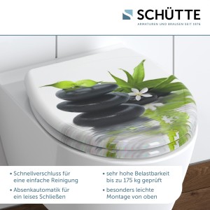 Sch&uuml;tte WC-Sitz Toilettendeckel JASMIN | mit Absenkautomatik &amp; Schnellverschluss | Duroplast