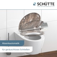 Sch&uuml;tte WC-Sitz Toilettendeckel OLD WOOD | mit Absenkautomatik &amp; Schnellverschluss | Duroplast
