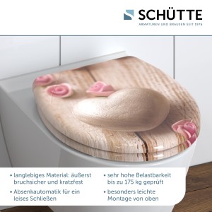 Sch&uuml;tte WC-Sitz Toilettendeckel ROMANTIC | mit Absenkautomatik &amp; Schnellverschluss | Duroplast