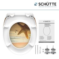 Sch&uuml;tte WC-Sitz Toilettendeckel SEA STAR | mit Absenkautomatik &amp; Schnellverschluss | Duroplast