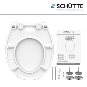 Sch&uuml;tte WC-Sitz Toilettendeckel Slim Wei&szlig; mit Absenkautomatik Duroplast