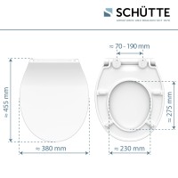 Sch&uuml;tte WC-Sitz Toilettendeckel SLIM WHITE | mit Absenkautomatik &amp; Schnellverschluss | Duroplast