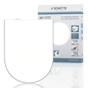 Sch&uuml;tte WC-Sitz Toilettendeckel D-Form WHITE | mit...
