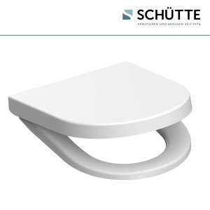 Sch&uuml;tte WC-Sitz Toilettendeckel D-Form WHITE | mit Absenkautomatik &amp; Schnellverschluss | Duroplast