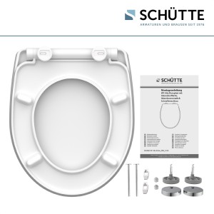 Sch&uuml;tte WC-Sitz Toilettendeckel ICEBERG | mit Absenkautomatik &amp; Schnellverschluss | Duroplast | Hochglanz