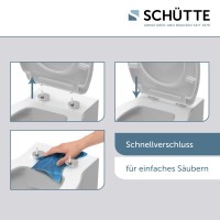Sch&uuml;tte WC-Sitz Toilettendeckel WATER LILY | Klodeckel mit Absenkautomatik &amp; Schnellverschluss | Duroplast | High Gloss