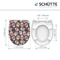 Sch&uuml;tte WC-Sitz Toilettendeckel CRAZY SKULL | mit Absenkautomatik &amp; Schnellverschluss | Duroplast | Hochglanz