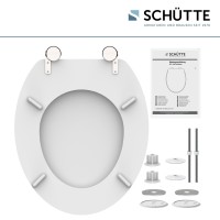 Sch&uuml;tte WC-Sitz Toilettendeckel WHITE | ohne Absenkautomatik | Holzkern