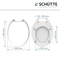 Sch&uuml;tte WC-Sitz Toilettendeckel WHITE | ohne Absenkautomatik | Holzkern