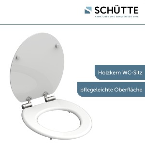 Sch&uuml;tte WC-Sitz Toilettendeckel WHITE | mit Absenkautomatik | MDF-Holzkern