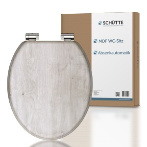 Sch&uuml;tte WC-Sitz Toilettendeckel Lichternes Holz mit ABS MDF-Holzkern