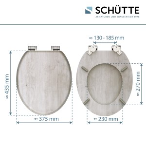 Sch&uuml;tte WC-Sitz Toilettendeckel LIGHT WOOD | mit Absenkautomatik | MDF