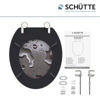 Sch&uuml;tte WC-Sitz Toilettendeckel GREY STEEL | ohne Absenkautomatik | MDF