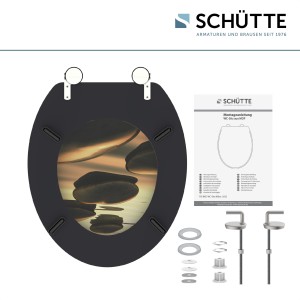 Sch&uuml;tte WC-Sitz Toilettendeckel SEA STONE | ohne Absenkautomatik | MDF-Holzkern