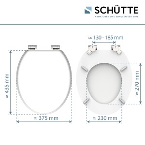 Sch&uuml;tte WC-Sitz Toilettendeckel SPIRIT WHITE | mit Absenkautomatik | MDF-Holzkern