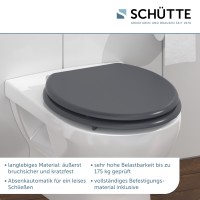 Sch&uuml;tte WC-Sitz Toilettendeckel SPIRIT ANTHRAZIT | mit Absenkautomatik | MDF