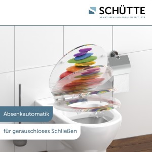 Sch&uuml;tte WC-Sitz Toilettendeckel COLORFUL STONES | mit Absenkautomatik | MDF