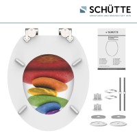 Sch&uuml;tte WC-Sitz Toilettendeckel COLORFUL STONES | mit Absenkautomatik | MDF