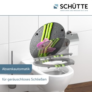 Sch&uuml;tte WC-Sitz Toilettendeckel Asia mit Absenkautomatik MDF-Holzkern