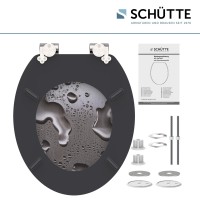 Sch&uuml;tte WC-Sitz Toilettendeckel GREY STEEL | mit Absenkautomatik | MDF