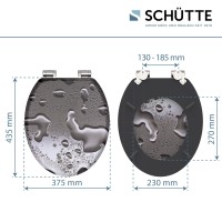 Sch&uuml;tte WC-Sitz Toilettendeckel GREY STEEL | mit Absenkautomatik | MDF