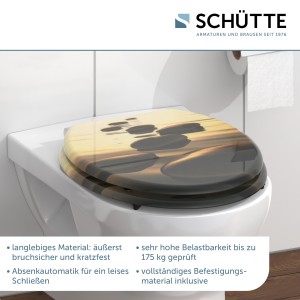 Sch&uuml;tte WC-Sitz Toilettendeckel SEA STONE | mit Absenkautomatik | MDF-Holzkern