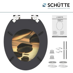 Sch&uuml;tte WC-Sitz Toilettendeckel SEA STONE | mit Absenkautomatik | MDF