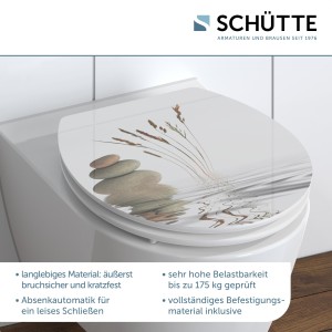Sch&uuml;tte WC-Sitz Toilettendeckel Balance mit ABS MDF-Holzkern Hochglanz