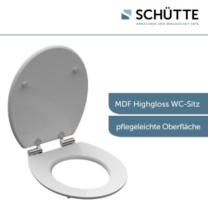 Sch&uuml;tte WC-Sitz Toilettendeckel BALANCE | mit Absenkautomatik | MDF-Holzkern | Hochglanz