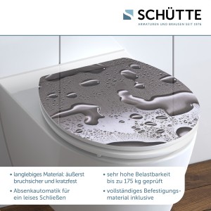 Sch&uuml;tte WC-Sitz Toilettendeckel Drip mit ABS MDF-Holzkern Hochglanz