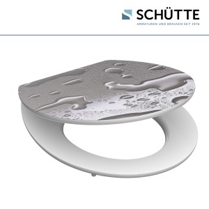 Sch&uuml;tte WC-Sitz Toilettendeckel GREY STEEL | mit Absenkautomatik | MDF-Holzkern | High Gloss