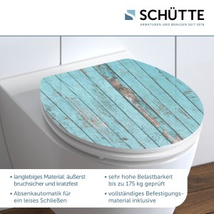 Sch&uuml;tte WC-Sitz Toilettendeckel Fence mit ABS MDF-Holzkern Hochglanz