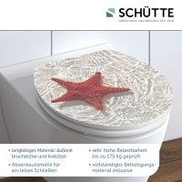Sch&uuml;tte WC-Sitz Toilettendeckel RED STARFISH | mit Absenkautomatik | MDF-Holzkern | High Gloss