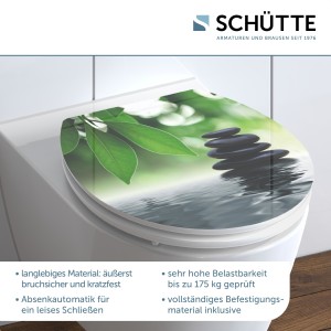 Sch&uuml;tte WC-Sitz Toilettendeckel OASIS | mit Absenkautomatik | MDF-Holzkern | High Gloss