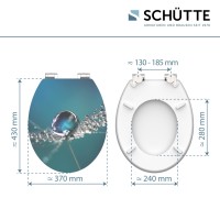 Sch&uuml;tte WC-Sitz Toilettendeckel WATER DROP | mit Absenkautomatik | MDF High Gloss