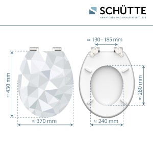 Sch&uuml;tte WC-Sitz Toilettendeckel DIAMOND | mit Absenkautomatik | MDF | High Gloss