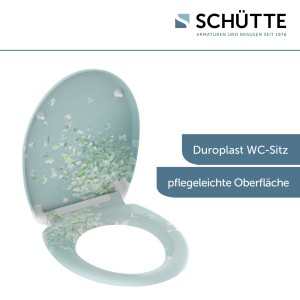 Sch&uuml;tte WC-Sitz Toilettendeckel FLOWER IN THE WIND | mit Absenkautomatik &amp; Schnellverschluss | Duroplast